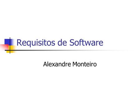 Requisitos de Software
