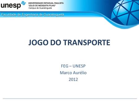 FEG – UNESP Marco Aurélio 2012