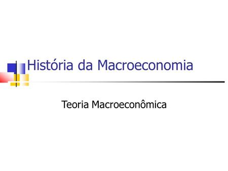 Teoria Macroeconômica