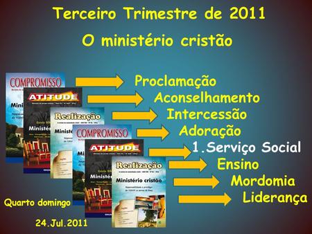 O ministério cristão Proclamação Aconselhamento Intercessão Adoração