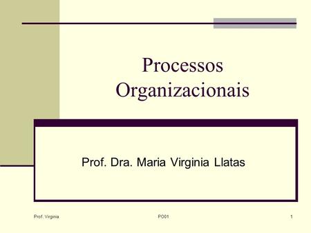 Processos Organizacionais