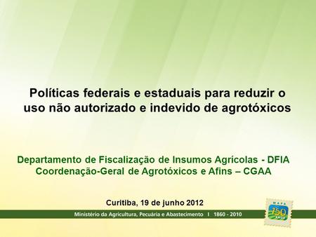 Departamento de Fiscalização de Insumos Agrícolas - DFIA