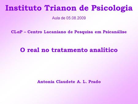 Antonia Claudete A. L. Prado