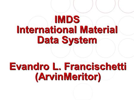 IMDS International Material Data System