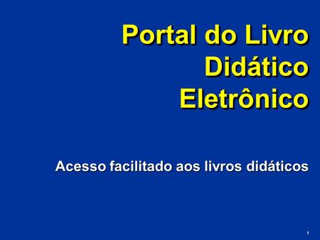 Portal do Livro Didático Eletrônico