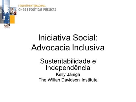Iniciativa Social: Advocacia Inclusiva