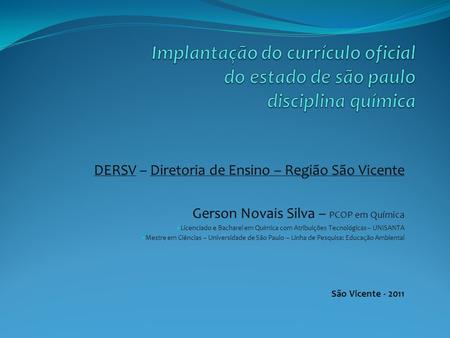 DERSV – Diretoria de Ensino – Região São Vicente