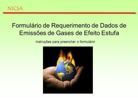 NICSA Formulário de Requerimento de Dados de Emissões de Gases de Efeito Estufa Instruções para preencher o formulário.
