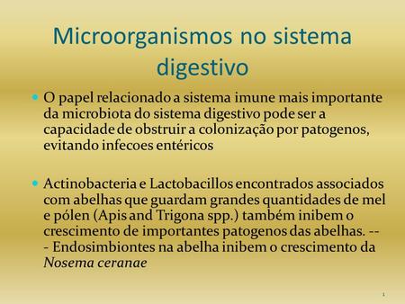 Microorganismos no sistema digestivo