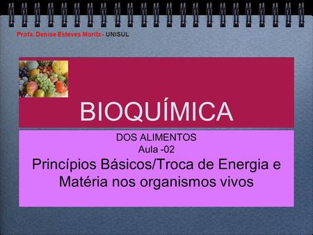Princípios Básicos/Troca de Energia e Matéria nos organismos vivos