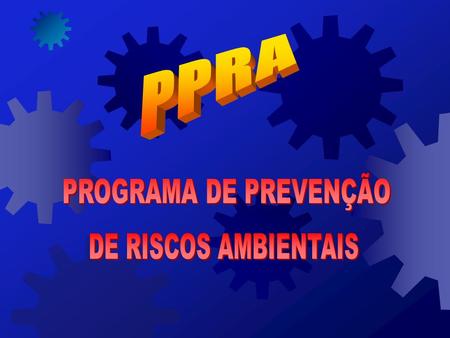 PPRA PROGRAMA DE PREVENÇÃO DE RISCOS AMBIENTAIS.