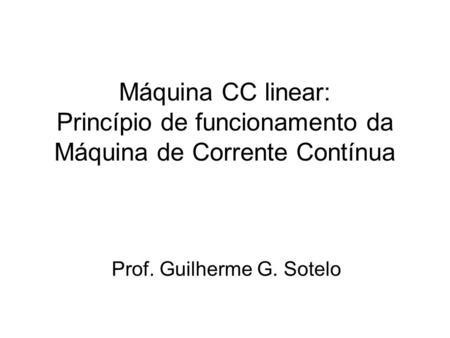 Prof. Guilherme G. Sotelo