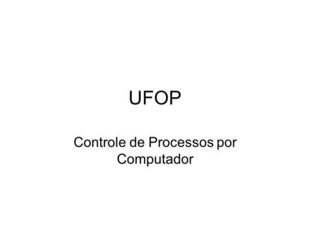 Controle de Processos por Computador