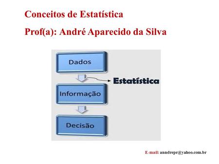 Conceitos de Estatística Prof(a): André Aparecido da Silva