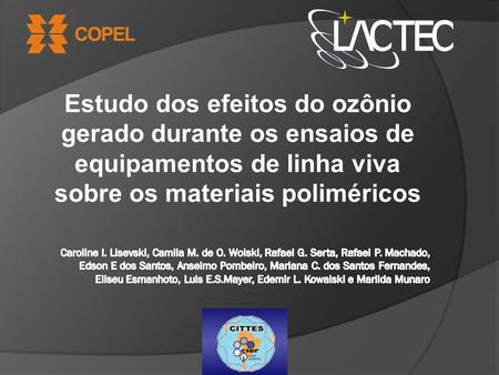 Estudo dos efeitos do ozônio gerado durante os ensaios de equipamentos de linha viva sobre os materiais poliméricos Caroline I. Lisevski, Camila M. de.
