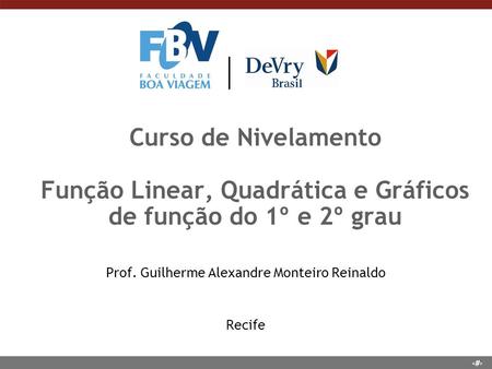 Prof. Guilherme Alexandre Monteiro Reinaldo Recife