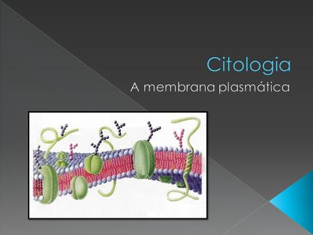 Citologia A membrana plasmática.
