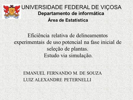 UNIVERSIDADE FEDERAL DE VIÇOSA