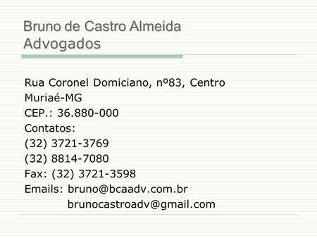 Bruno de Castro Almeida Advogados