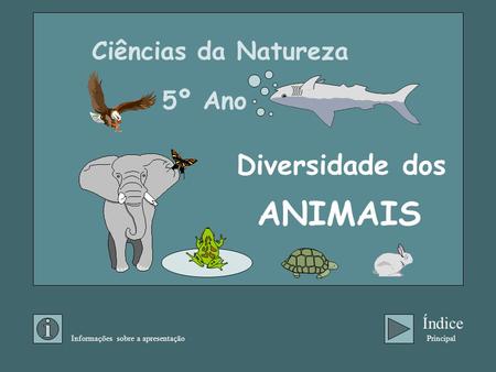 ANIMAIS Diversidade dos Ciências da Natureza 5º Ano Índice