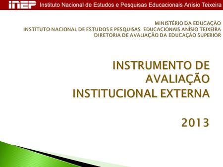INSTITUCIONAL EXTERNA 2013