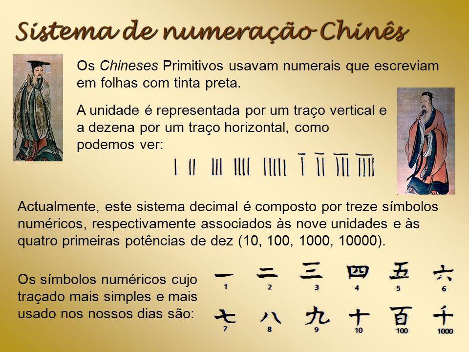 Resultado de imagem para sistema decimal chines