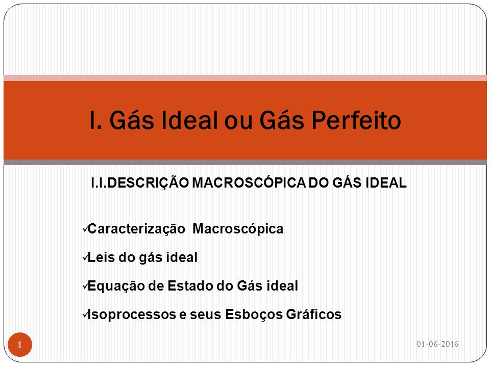 Equação de estado do gás ideal