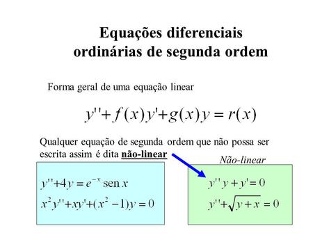 Equações diferenciais ordinárias de segunda ordem