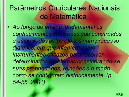 Parâmetros Curriculares Nacionais de Matemática