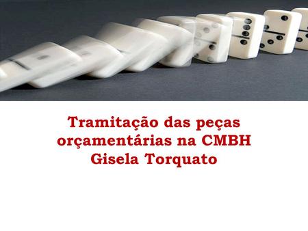 Tramitação das peças orçamentárias na CMBH Gisela Torquato