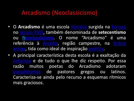 Arcadismo (Neoclassicismo)