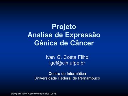 Projeto Analise de Expressão Gênica de Câncer