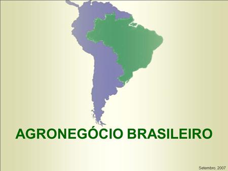 AGRONEGÓCIO BRASILEIRO