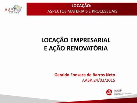 Geraldo Fonseca de Barros Neto AASP, 24/03/2015
