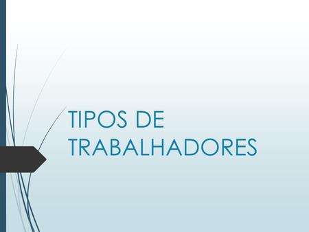 TIPOS DE TRABALHADORES