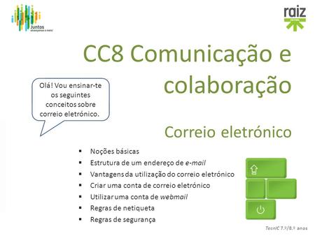 CC8 Comunicação e colaboração Correio eletrónico