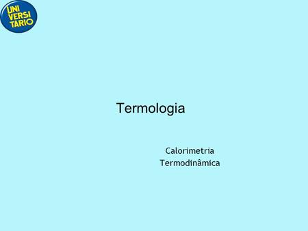 Calorimetria Termodinâmica