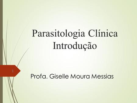 Parasitologia Clínica Introdução