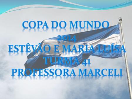 Copa do mundo 2014 Estêvão e Maria Luísa turma 41 professora Marceli