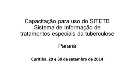 Curitiba, 29 e 30 de setembro de 2014