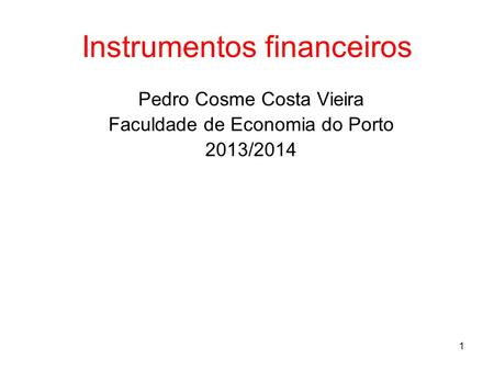 Instrumentos financeiros