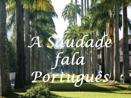 A Saudade fala Português