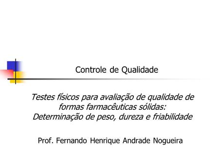 Prof. Fernando Henrique Andrade Nogueira