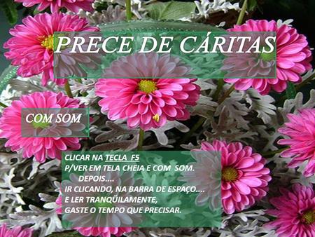 PRECE DE CÁRITAS COM SOM CLICAR NA TECLA F5