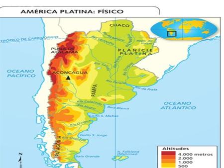 PAÍSES PLATINOS São chamados de países platinos as nações banhadas pela bacia do Prata, formado pelos rios Paraná, Paraguai e Uruguai. Esses países tem.