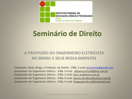 A profissão do engenheiro eletricista no brasil e seus regulamentos