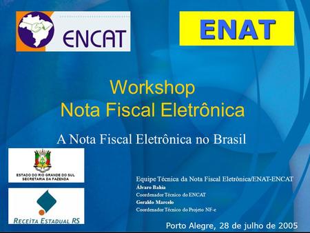 ENAT Workshop Nota Fiscal Eletrônica