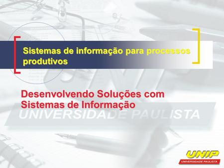 Sistemas de informação para processos produtivos