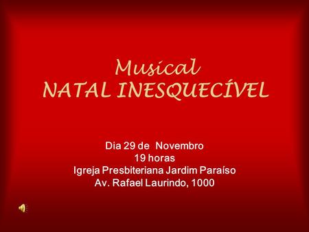 Musical NATAL INESQUECÍVEL