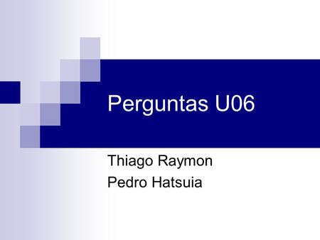 Perguntas U06 Thiago Raymon Pedro Hatsuia. Pergunta n°1 Descreva o método de empurrar estoque.